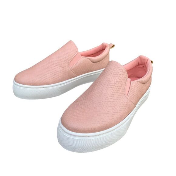 New! Journee Partrice Blush Print Platform Slip on Sneakers Shoes sz 9 - Picture 8 of 13